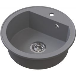 Ruvetti Ditto Ring zlewozmywak granitowy 51x51 cm szary 3001DR_GR_W