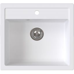 Ruvetti Ditto 60 zlewozmywak granitowy 56x51 cm biały 3001D_WH60_W