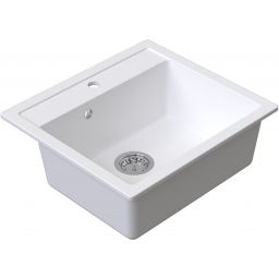 Ruvetti Ditto 60 zlewozmywak granitowy 56x51 cm biały 3001D_WH60_W