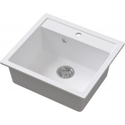 Ruvetti Ditto 60 zlewozmywak granitowy 56x51 cm biały 3001D_WH60_W