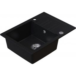 Ruvetti Pino 120 zlewozmywak granitowy 60x44 cm czarny 3001PI_BC120_W