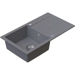 Ruvetti Pino 160 zlewozmywak granitowy 77x44 cm szary 3001PI_GR160_W