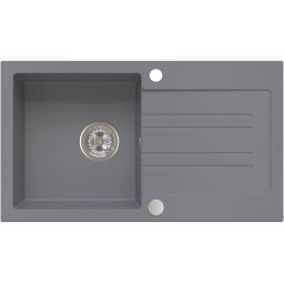 Ruvetti Pino 160 zlewozmywak granitowy 77x44 cm szary 3001PI_GR160_W