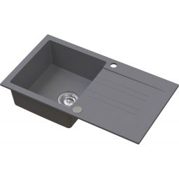 Ruvetti Pino 160 zlewozmywak granitowy 77x44 cm szary 3001PI_GR160_W