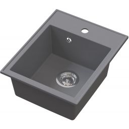 Ruvetti Pino 40 zlewozmywak granitowy 50x40 cm szary 3001PI_GR40_W