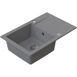 Ruvetti Pineko 140 zlewozmywak granitowy 68x44,2 cm szary 3001PN_GR140_ W
