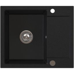 Ruvetti Signum 120 zlewozmywak granitowy 59x50 cm czarny 3001S_BC120_W