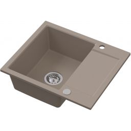 Ruvetti Signum zlewozmywak granitowy 59x50 cm beżowy 3001S_BE120_W