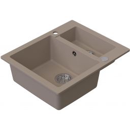 Ruvetti Signum zlewozmywak granitowy 60,5x49,5 cm beżowy 3001S_BE1520_W