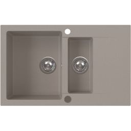 Ruvetti Signum zlewozmywak granitowy 79x49,5 cm beżowy 3001S_BE1560_W