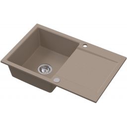 Ruvetti Signum zlewozmywak granitowy 79x50 cm beżowy 3001S_BE160_W
