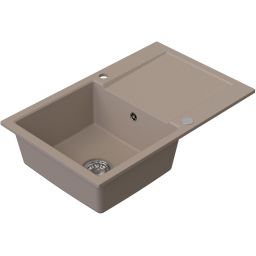 Ruvetti Signum zlewozmywak granitowy 79x50 cm beżowy 3001S_BE160_W