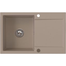 Ruvetti Signum zlewozmywak granitowy 79x50 cm beżowy 3001S_BE160_W