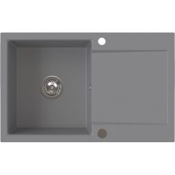 Ruvetti Signum zlewozmywak granitowy 79x50 cm szary 3001S_GR160_W