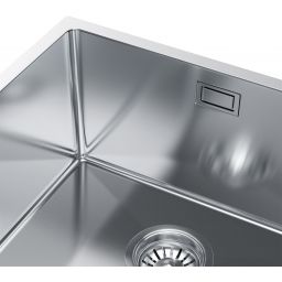 Ruvetti Stelio zlewozmywak stalowy z syfonem 44x44 cm stal 5001S_BS50_P