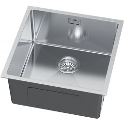 Ruvetti Stelio zlewozmywak stalowy z syfonem 44x44 cm stal 5001S_BS50_P