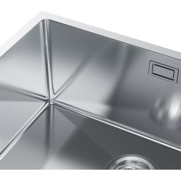 Ruvetti Stelio zlewozmywak stalowy z syfonem 54x44 cm stal 5001S_BS60_P