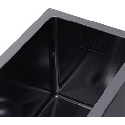 Ruvetti Stelio zlewozmywak stalowy z syfonem 44x22 cm grafit 5001S_MINI_PVD_GRF_P