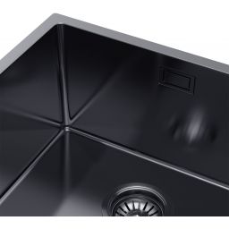 Ruvetti Stelio zlewozmywak stalowy z syfonem 44x44 cm grafit 5001S_PVD_GRF50_P