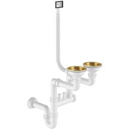 Ruvetti Linar zlewozmywak z dozownikiem 78x45 cm złoty 5002L_PVD_GOLD260_W
