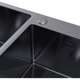 Ruvetti Linar zlewozmywak z dozownikiem 78x45 cm grafit 5002L_PVD_GRF260_W
