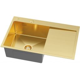 Ruvetti Masivo zlewozmywak z dozownikiem 78x49 cm złoty 5002M_PVD_GOLD160_WL