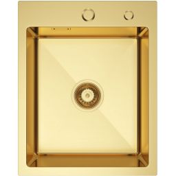 Ruvetti Masivo zlewozmywak z dozownikiem 50x40 cm złoty 5002M_PVD_GOLD40_W