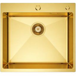 Ruvetti Masivo zlewozmywak stalowy 50x50 cm złoty 5002M_PVD_GOLD50_W