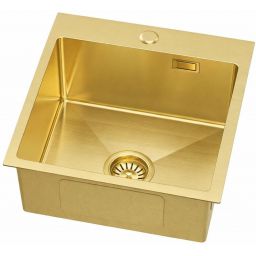 Ruvetti Masivo zlewozmywak stalowy 50x50 cm złoty 5002M_PVD_GOLD50_W