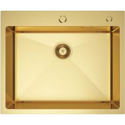 Ruvetti Masivo zlewozmywak stalowy 60x50 cm złoty 5002M_PVD_GOLD60_W
