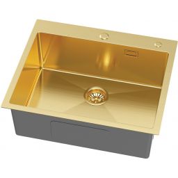 Ruvetti Masivo zlewozmywak stalowy 60x50 cm złoty 5002M_PVD_GOLD60_W