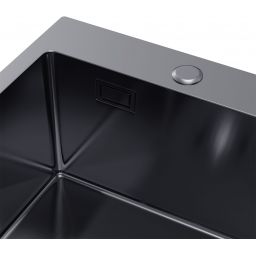 Ruvetti Masivo zlewozmywak z dozownikiem 50x40 cm grafit 5002M_PVD_GRF40_W