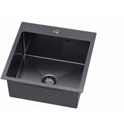 Ruvetti Masivo zlewozmywak stalowy 50x50 cm grafit 5002M_PVD_GRF50_W