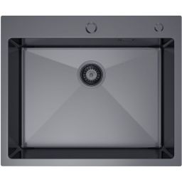 Ruvetti Masivo zlewozmywak stalowy 60x50 cm grafit 5002M_PVD_GRF60_W