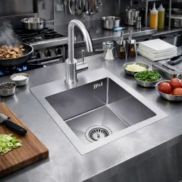 Ruvetti Look zlewozmywak stalowy 45x40 cm stal 5003L_BS40_W