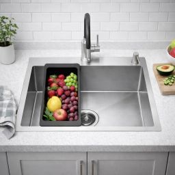 Ruvetti Look zlewozmywak stalowy 58x45 cm stal 5003L_BS60_W