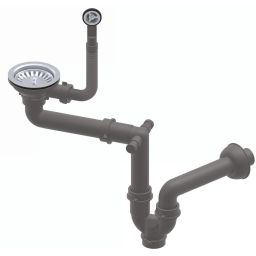 Ruvetti odpływ zlewozmywakowy 3,5'' z syfonem save space stal 6003BS