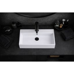 Ruvetti Cameron umywalka 60x35 cm prostokątna nablatowa biała DOL_CAM60