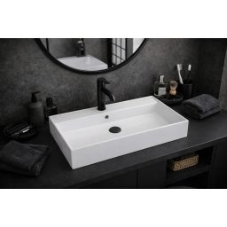 Ruvetti Cameron umywalka 60x35 cm prostokątna nablatowa biała DOL_CAM60