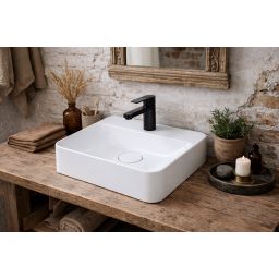 Ruvetti Arona umywalka 45x39 cm prostokątna nablatowa biała DOL_AR4539