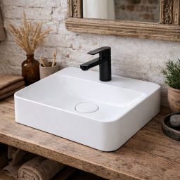 Ruvetti Arona umywalka 45x39 cm prostokątna nablatowa biała DOL_AR4539