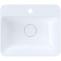 Ruvetti Arona umywalka 45x39 cm prostokątna nablatowa biała DOL_AR4539