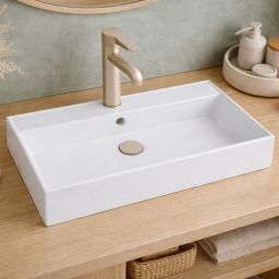 Ruvetti Cameron umywalka 60x35 cm prostokątna nablatowa biała DOL_CAM60