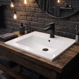 Ruvetti Elif umywalka 61x47 cm prostokątna wpuszczana-nablatowa biała DOL_EL60