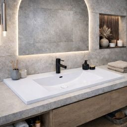 Ruvetti Elif umywalka 81x47 cm prostokątna wpuszczana-nablatowa biała DOL_EL80