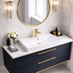 Ruvetti Erna umywalka 80x45 cm prostokątna wpuszczana-nablatowa biała DOL_ER80