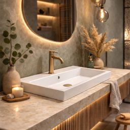 Ruvetti Irmina umywalka 80x40 cm prostokątna wpuszczana biała DOL_IR8040