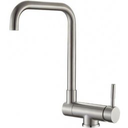 Ruvetti Larso zlewozmywak 50x40 cm stalowy z baterią stal/stal KSLARSO404050BS