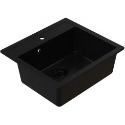 Ruvetti Frigo zlewozmywak 56x51 cm z baterią i akcesoriami czarny LP_3200_FR5651FB_W