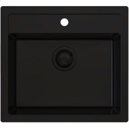 Ruvetti Frigo zlewozmywak 56x51 cm z baterią i akcesoriami czarny LP_3200_FR5651FB_W